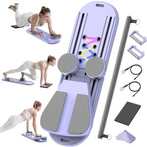 Pilates Board, Pilates Reformer, Home Pilates Equipment for Workout, 2025 Portable Pilates Reformer Board for Home Gym, Strength Training, Flexibility & Balance Improvement, Purple