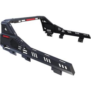 R25 Roll Bar for Mid Size Truck, Adjustable Modular Sport Bar/Chase Rack Compatible with Tacoma/Gladiator/Canyon/Ranger/Colorado/Frontier,Include Red Tail Light,700Ibs Capacity,No Drilling