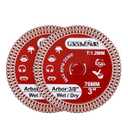 Casaverde 2 Pcs of 3" Diamond Tile Blade,Super Thin Porcelain Blade 76mm with 3/8" Arbor for Cutting Ceramic Tile,Stone Tile