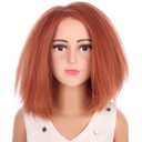 Orange Brown Wig for Kids Child Ginger Wig Short Red Brown Wig Cosplay Party Synthetic Rose Net Wig