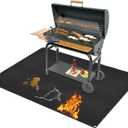 Under Grill Mat for Outdoor Grilling, 60 x 48 inches Double-Sided Fireproof Waterproof BBQ Protector for Deck and Patio Under Grill Mat for Outdoor BBQ
