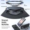 JAME for Samsung Galaxy S26 Ultra Case, Ring Holder Stand Kickstand, Dual Layer Shockproof Protective Cover with Screen Protector, Magnetic Accessory Friendly Galaxy S26 Ultra Phone Case 6.9", Black