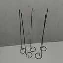 HiGift 5 Pack 17 inch Plant Support Stakes, 4mm Thick Garden Single Stem Flower Support Stake Amaryllis Plant Cage Support Rings with 10 pcs Plant Clips for Tomato Orchid Lily Peony Rose Flower Stem (17 Inch-5 Pack)