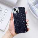 SZXYCZL Compatible with iPhone 13/iPhone 14 Case, Cute Simple Heart Pattern for Women Aesthetic Kawaii Slim Soft PC + TPU Transparent Case-Pink