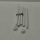 Haryaers Spring Shower Curtain Rod, 40-76 Inches White Adjustable Tension Curtain Rods No Drill, Rustproof, No-drilling, Anti-slip, for Closet Bathroom Windows