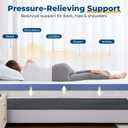 BDEUS 2 Inch Gel Memory Foam Mattress Topper Twin XL Size for College Dorm, Cooling Mattress Topper for Back Pain Relief, Non-Slip Design with Removable & Washable Soft Bamboo Cover