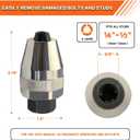 Damaged Bolt and Stud Extractor Tool, Grips and Removes 1/4-Inch to 1/2-Inch Studs, Broken Bolt and Stud Remover for Broken, Damaged, Rounded Off, Painted, and Rusted Tight Bolts