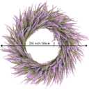 FJAKA 26'' Spring Wreaths for Front Door, Artificial Eucalyptus Leaves with Lavender Wreath for Home Indoor, Summer,Fall, All Seasons