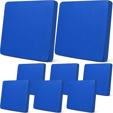 Newwiee 8Pcs Patio Cushion Covers Stretch Outdoor Cushion Cover Replacement for Patio Furniture Sofa Couch Slipcovers, Soft Flexibility Washable Furniture Protector, Royal Blue