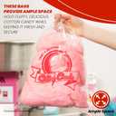 Concession Essentials Cotton Candy Bags-300CT Cotton Candy Bags with Twist Ties, 0.5" Height, 18" Width, 12" Length (Pack of 300)