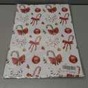 3 x GIOLNIAY Candy Canes Christmas Wrapping Paper for Kids Adults - Holiday Gift Wrap Red Bows, Candy Canes & Ornaments - 4 Jumbo Sheets, 28" x 40" Each (31 sq. ft ttl), Easy to Store