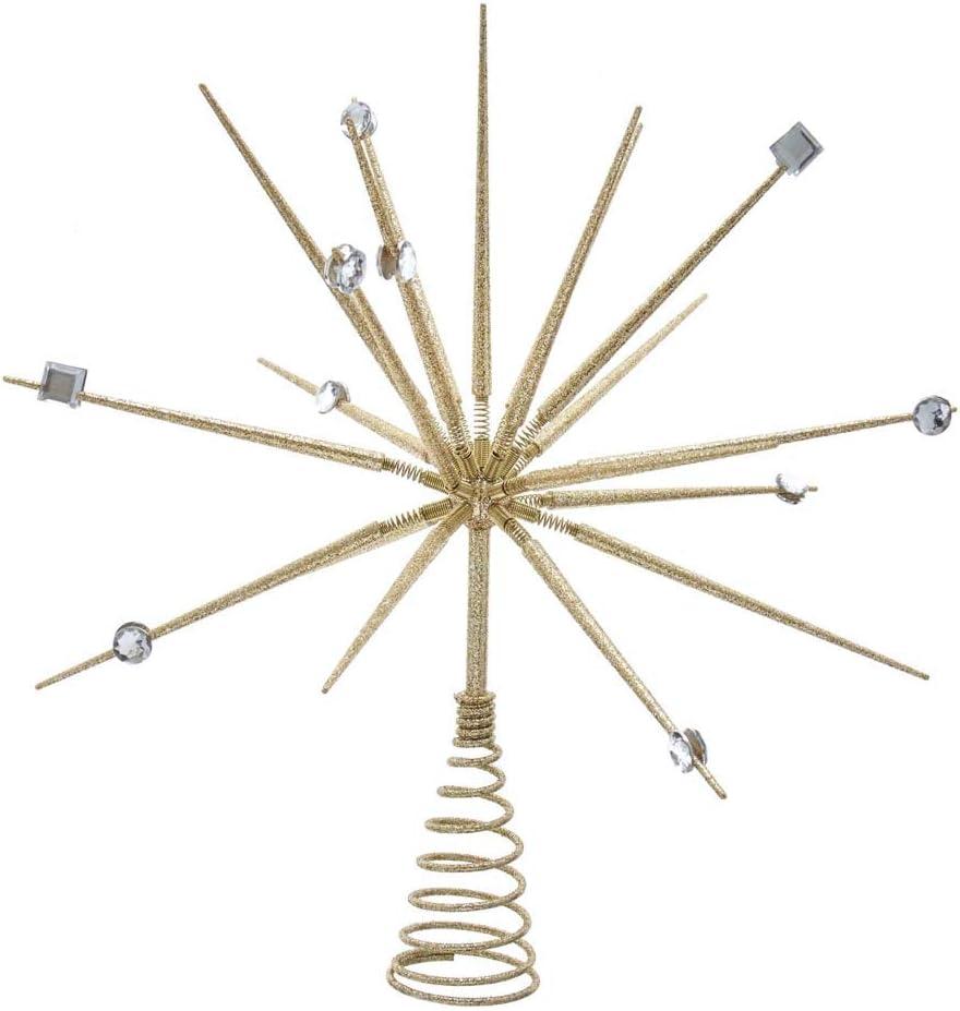 Kurt S. Adler 14.8-Inch Gold Starburst Throng Treetop