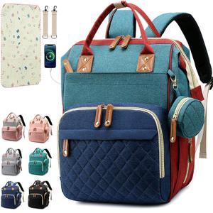 SHITIESHOU Diaper Bag Backpack Baby Bag, Baby Girl Boy Diaper Bag for Dad Mom with Pad, 16 Pockets, Pacifier Case, Large Diaper Bags Unisex for Travel (Colorful)