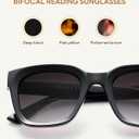 JOLISU Bifocal Sunglasses Reader - 3 Pack Lightweight Oversized Classic Style for Women Reading W/UV 400 Protection