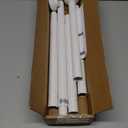 ENJOYBASICS Shower Curtain Rod 30 to 76 Inches, 1 Inch Stainless Steel Adjustable Spring Tension Rods No Drill for Bathroom, Closet, Window, Room Divider, Never Rust, Non Slip, White