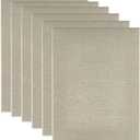 Jerry's Artarama Senso Clear Primed Linen Stretched Canvas 3/4", 6 Pack 3040" - Durable Canvas for Painting with Medium Tooth Linen Weave Surface, Ideal for Oil, Acrylic and Alkyd Colors