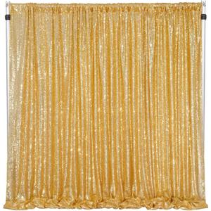 Gold Sequin Backdrop Backdrops Curtains 6ftx8ft Photo Panels Glitter Panels | Shimmer Backdrop for Wedding Decoration Photography Party Stage Decor
