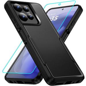 for Moto G Power 2025 Case with Screen Protection: Heavy Duty Protective Shockproof and Scratch Proof Cell Phone case for Motorola Moto G Power 2025-Black