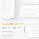 Smart Choice 240324502 Top Shelf Refrigerator Door Bin - Clear, Impact Resistant Freezer Replacement Compatible with Frigidaire 240324510 240324511, Fits Select Frigidaire & Kenmore Models