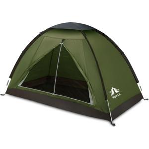 Night Cat Backpacking Tent for One 1 to 2 Persons Lightweight Waterproof Camping Hiking Tent for Adults Kids Scouts Easy Setup Single Layer 2.2x1.2m (2 Persons (7.0*4.8*3.6ft), Army Green)