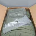 Monbix King Size Comforter Set - 7 Pieces Bed in a Bag King, Olive Green Bedding Sets with Comforter, All Seasons Comforter Bed Set with Sheets, Pillowcases & Shams