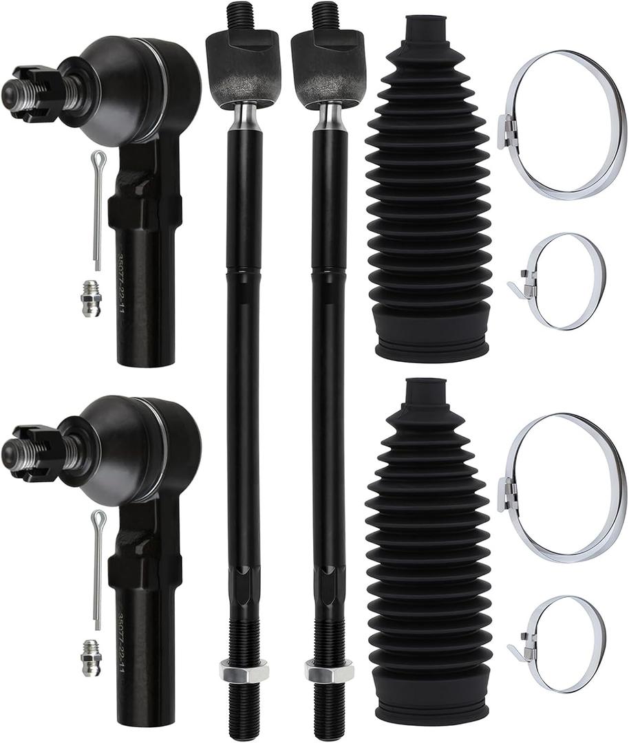 6-PC SET Suspension Kit for 2009-2019 for Toyota Corolla for Toyota Matrix Front Inner Outer Tie Rod End w/Boot