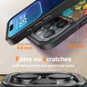 FUNMIKO for iPhone 16 Pro Max Case with Privacy Screen Protector, Wireless Charging Compatible, Translucent Matte Cover - Cute Floral Design Phone Case for Women Girls - Colorful Flower Garden