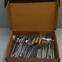 KINGSTONE 30 Pieces Silverware Set, Flatware Cutlery Set for 6, 18/10 Stainless Steel Silverware Utensils Minimalist Design Dishwasher Safe