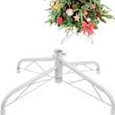 Metal Christmas Tree Stand, Universal Folding Xmas Tree Stand 15.7 Inch Replacement Tree Stand Base for 3 Ft to 6 Ft Christmas Artificial Trees Fake Tree, White