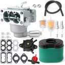 GLOXTED 795967 Carburetor Compatible with John Deere D125 D130 D140 D150 D170 LA145 LA165 LA175 X130R X140 Z235 Z245 Z255 Z425 Lawn Mower Tractor, Replace MIA11461 Carb w/MIU11515 Filter