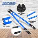 Bolt Cutter with Drop Forged Cr-Mo Alloy Steel Blades,with Ergonomic Handle,Heavy Duty Metal Cutter for Rebars, Chains, Locks, Wires, Bolts, Fence. (30in)