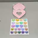 36 Sets Valentine's Day Heart Craft, Valentine's Day Photo Frame and Stickers, DIY Valentines Day Heart Picture Frame Craft Kit for Home Class Party Art Activity