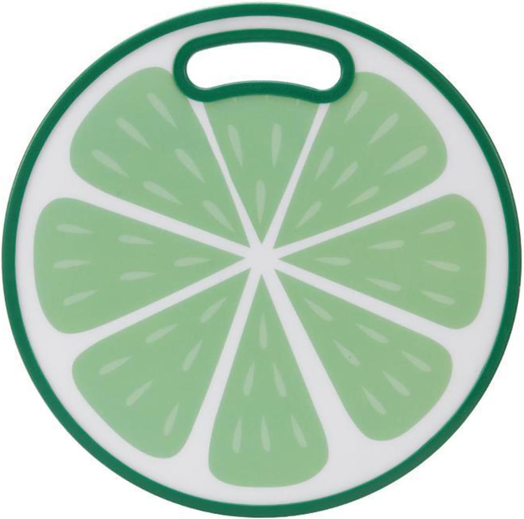 Plastic Cutting Board(11.73"x11.73"), Lemon Pattern Cutting Board for Fruit, Vegetables, Meat or BBQ Food, Pastry Board for Kitchen, Non-Slip, Easy Grip, Dishwasher Safe, Easy to Clean