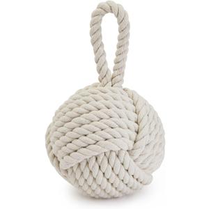 Okuna Outpost Rope Knot Door Stop - Weighted Door Stopper - Nautical Knot Doorstop - 3.5 lb, 6 x 12.5 in