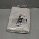 ANRODUO Extra Long Fabric Shower Curtain Set - Ivory 72"x108" with 12 Rust Resistant Durable Metal Hooks, Waterproof & Linen Textured, Button Hole Design, Machine Washable for Bathroom Decor