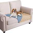 Ameritex Waterproof Dog Bed Cover Pet Blanket for Furniture Bed Couch Sofa Reversible (30x53 Inch (Pack of 1), Sand+stoneblue)