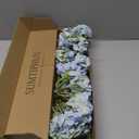 SUMTIPHUN 4 Pcs 20'' Real Touch Hydrangeas Light Blue Artificial Hydrangeas Flowers Faux Latex Hydrangea for Kitchen Living Room Porch Home Decor Baby Shower Party Wedding Table Centerpiece