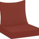 downluxe 22x22 Outdoor Chair Cushions, Waterproof Fade Resistant Patio Furniture Cushions with Handle & Removable Cover, Deep Seat Outdoor Cushions for Sofa, Couch and Patio Chairs, Brick Red