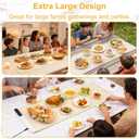 Extra Large Warming Mat for Food, (42"x15") Food Warming Mat with Countertop Insulation Pad, 6 Level Temperature & 6 Hours Timer, Silicone Food Heating Pad, Warming Trays for Buffets Party, Beige
