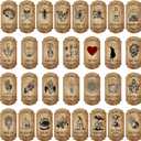 Jetec 120 Pcs Halloween Creepy Apothecary Bottle Labels Animal Medicine Bottle Stickers Potions Labels Waterproof Vintage Laminated Stickers for Party Supplies Decoration Photo Props, 30 Styles