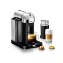 Nespresso Vertuo Coffee and Espresso Maker by Breville, Chrome with Aeroccino Milk Frother Descaling Kit