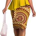 Women's Elegant Dress Sexy Clubwear Casual Fashion Pencil Outfits Bodycon Maxi Wear to Work Dresse (Large, Yellow)