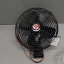 Aramox 12V RV Quiet Cooling Fan 2 Speed Switch Heavy Duty Metal Car Fan for Truck RV Car Boat Bus (6 inch)