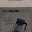 AROMASTER Milk Frother, 4 IN 1 Electric Milk Frother and Steamer for Coffee, Lattes, Cappuccinos, Automatic Hot Dense/Airy Foam & Cold Foam Maker, Ideal for Home, Kitchen and Office Daily Use