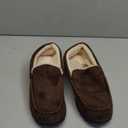 Lulex Moccasins for Men House Slippers Indoor Outdoor Plush Mens Bedroom Shoes with Hard Sole (11, Brown)