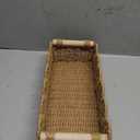 CubesLand Paper Rope Scalloped Edge Toilet Paper Storage Basket, Small Living Room, Bedroom Decor Baskets for Over Toilet Storage Shelf, End Table, Shelves and More, with 2 Wooden Handle, Neutral