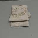 jinchan Belrose Linen Floral Kitchen Curtains 24 inch Length Embroidered Farmhouse Cafe Curtains for Living Room Bathroom Small Windows Curtain Set Sheer Light Filtering 2 Panels Beige