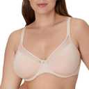 Bali Womens Seamless Underwire Bra, One Smooth U Smoothing Underwire Bras for Women, Convertible Straps, Ultra Light (36C, Sandshell)