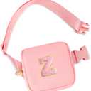 Uygafly Gifts for Girls Kids Toddler,Initial Fanny Pack Purse Peach,Z | Birthday Gift for 2 3 4 5 6 7 8 9 10 Year Old Girl,Mini Belt Bag Cute Crossbody Bag Trendy Stuff