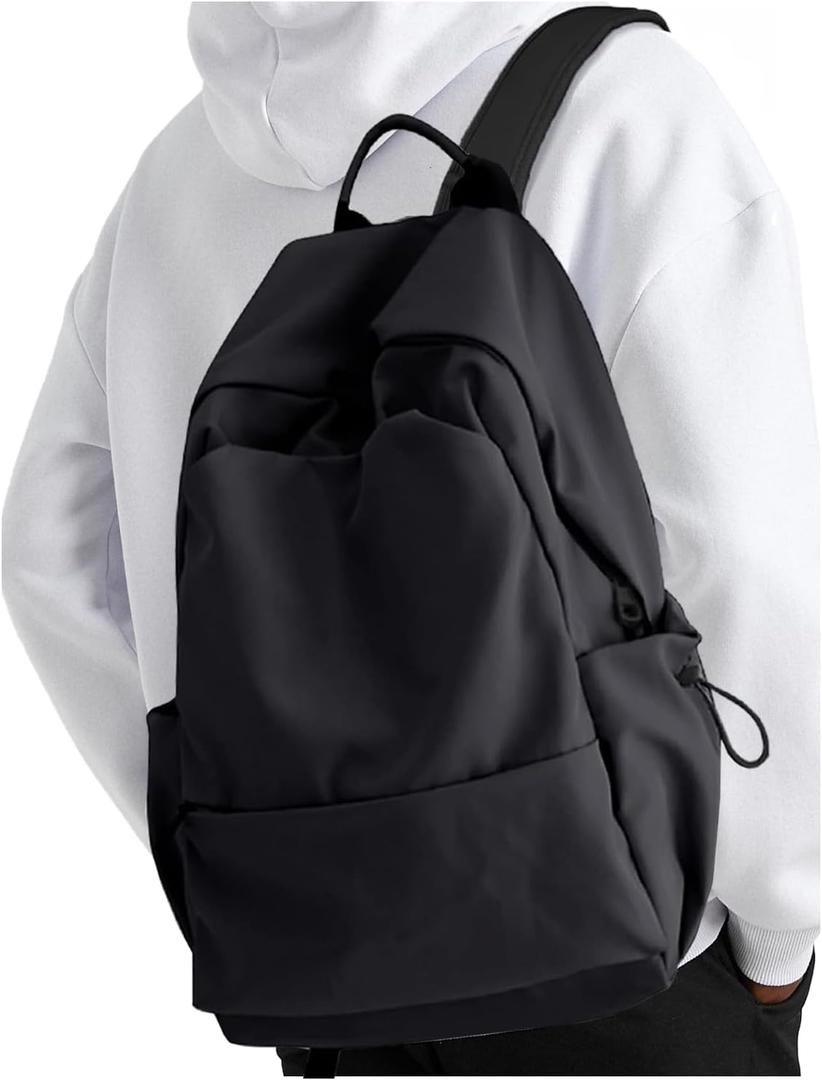 YGR Laptop Backpack for Women and Men, Waterproof Lightweight Travel Daily Rucksack Casual 15.6 inches Computer Bags for College, Black